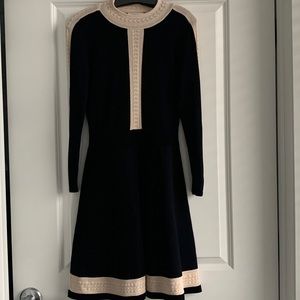 Sandro black and cream dress size 3